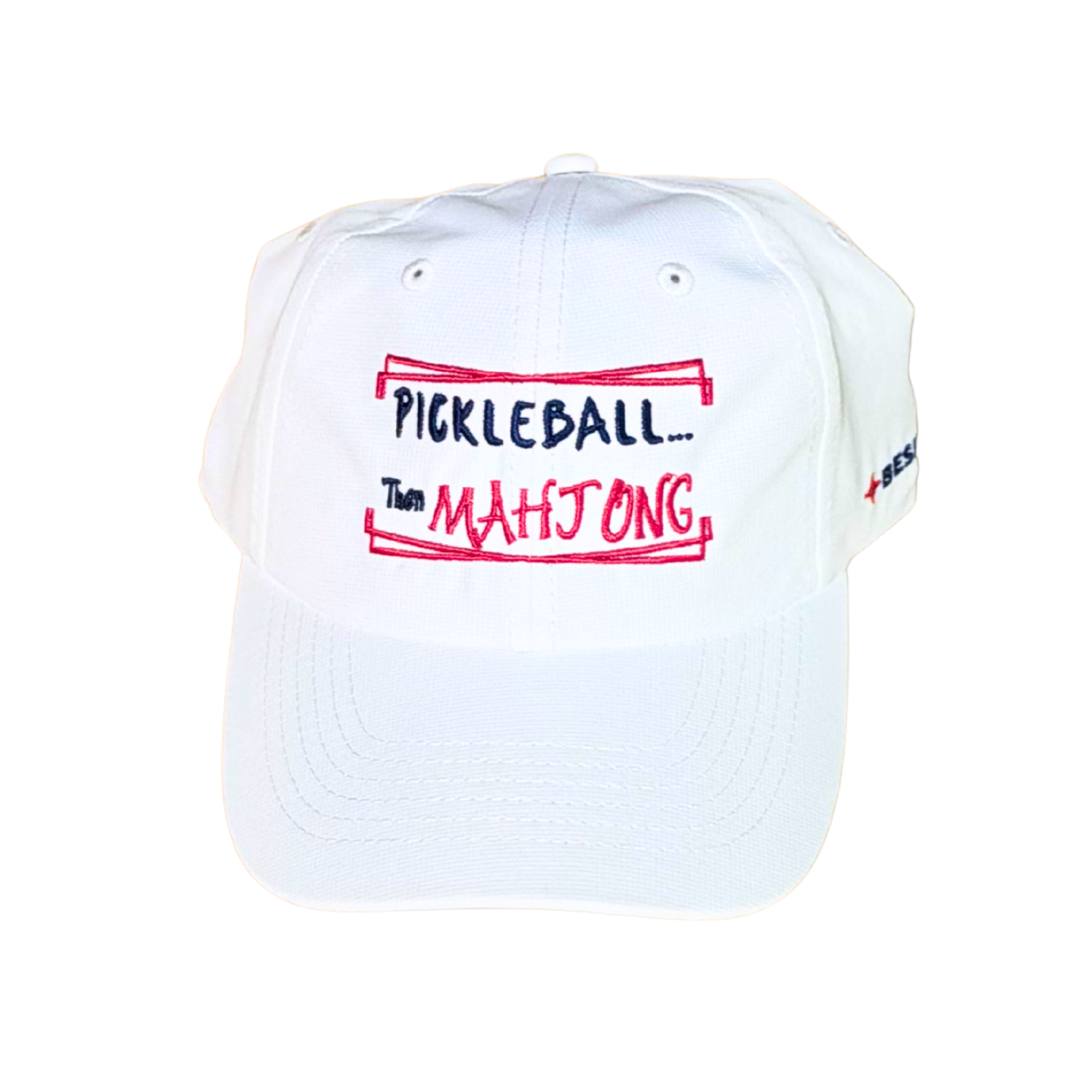 Pickleball Then Mahjong Hat | BRIGHT WHITE – Bespoke Mahjong