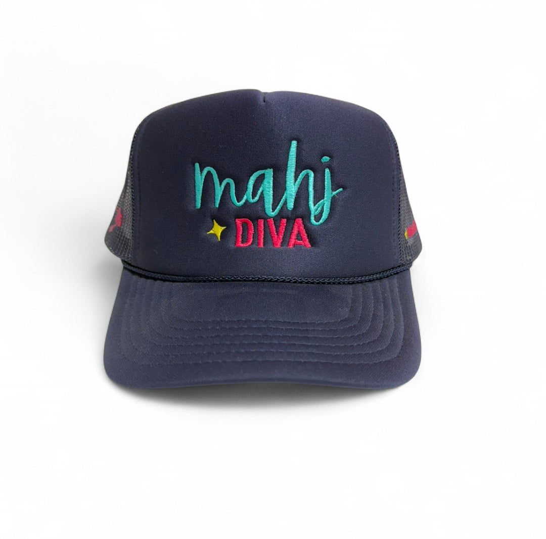 Mahj Diva Trucker Hat | NAVY BLUE