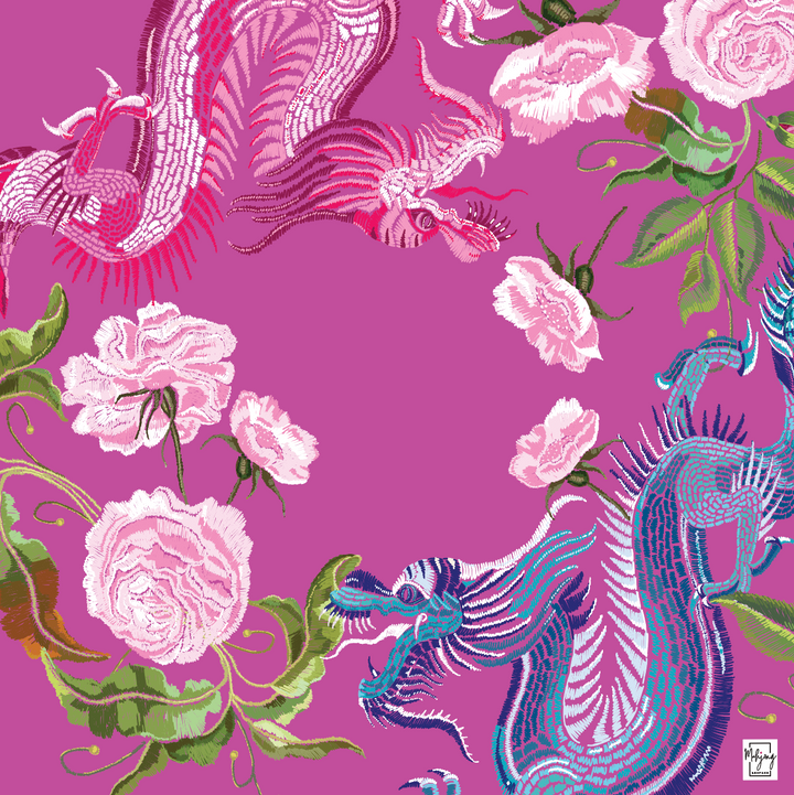 PREORDER - YEAR OF THE DRAGON MAT - RASPBERRY SORBET