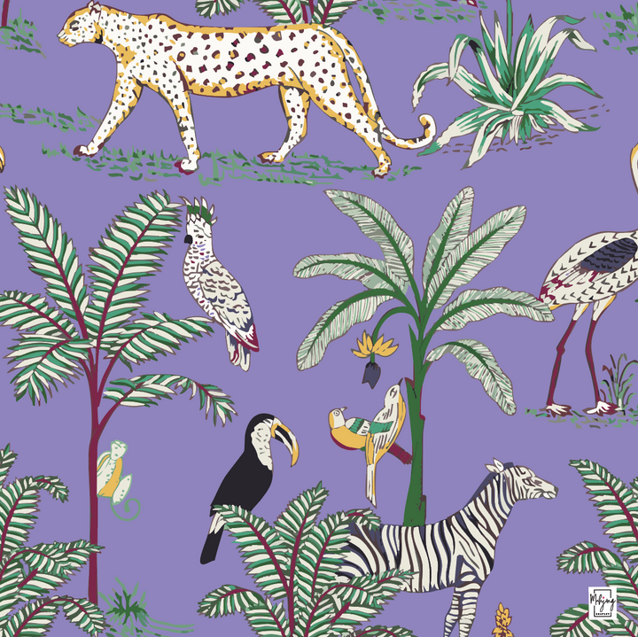 PREORDER - DOUBLE-SIDED MAT | Double the Fun/Dhonk & Bespoke Collab Jungle Mat - BABY PINK & LILAC