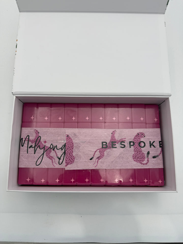 ODD LOTS LESS THAN PERFECT - WILD PINK SAFARI TILES WITH TILE BAG AND BOX