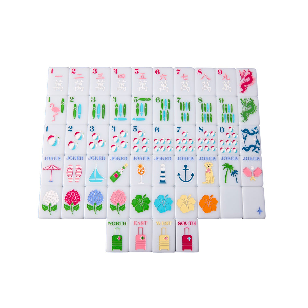 Bespoke X Gray Malin Beach Club Mahjong Tiles - Ocean Blue