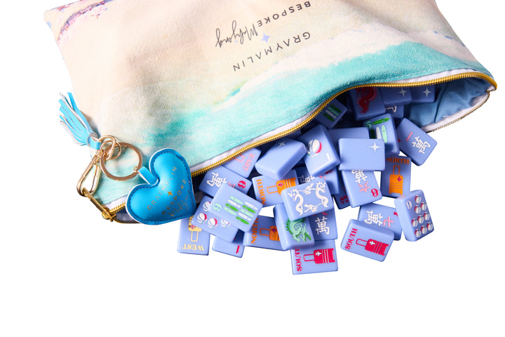 Bespoke X Gray Malin Beach Club Mahjong Tiles - Cabana Blue