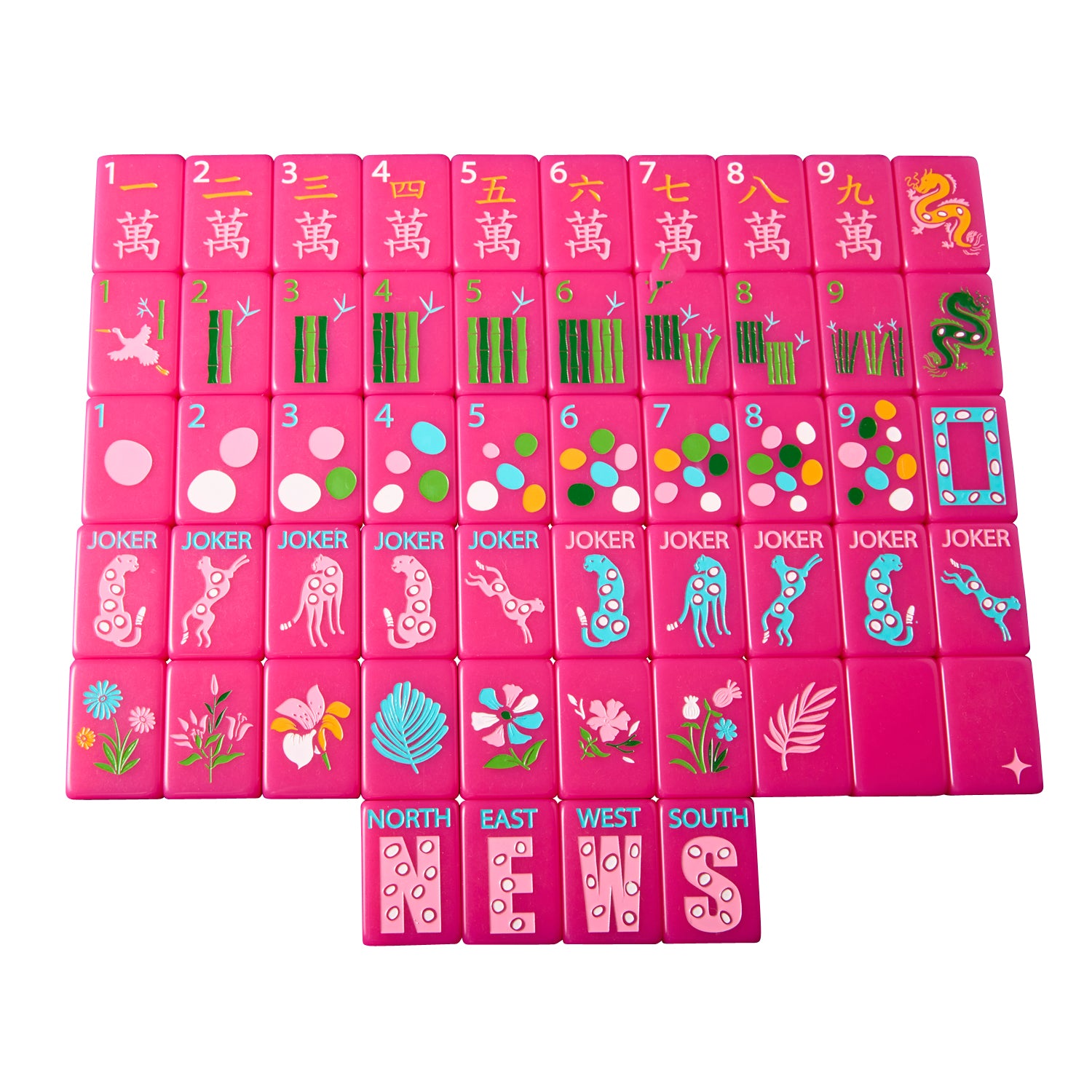 Springtime Safari - Wild Pink – Bespoke Mahjong