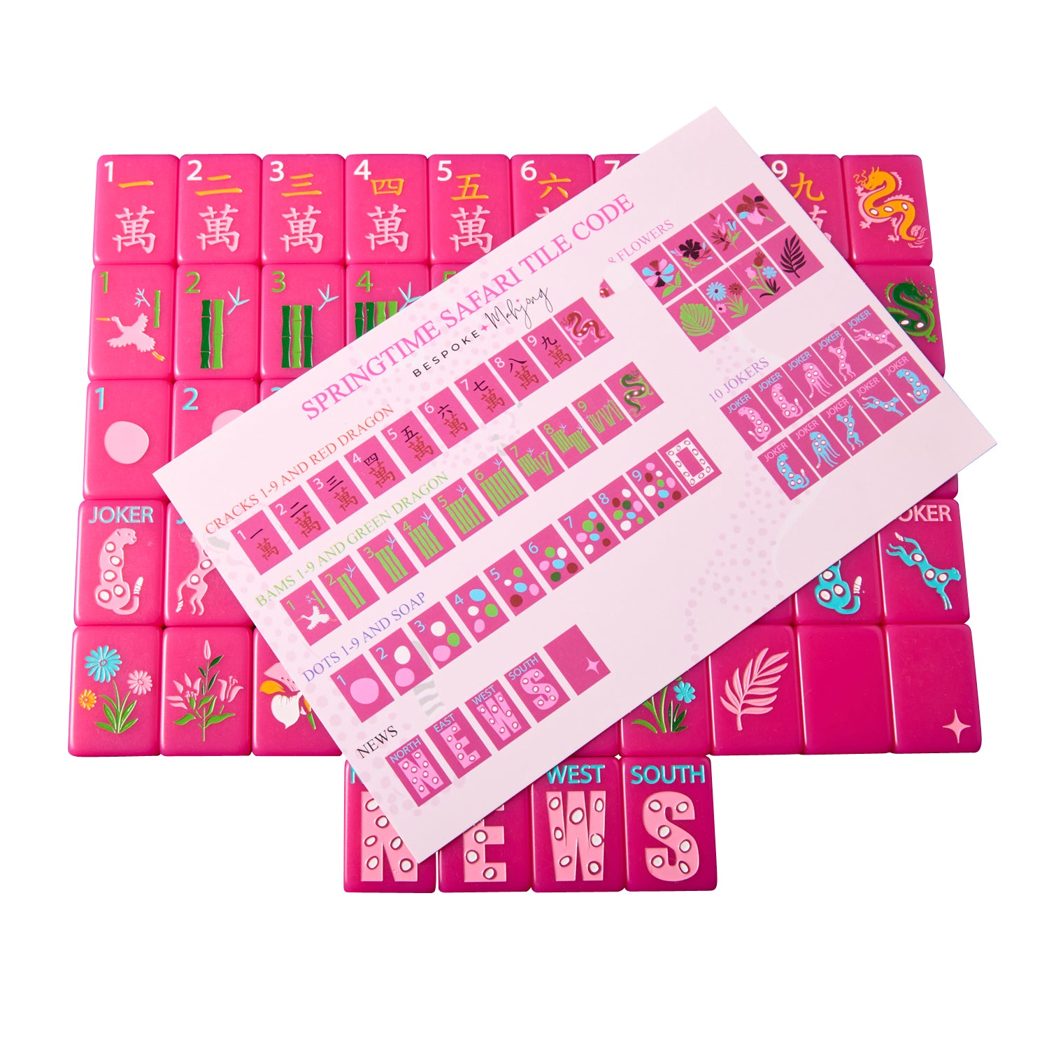 Springtime Safari - Wild Pink – Bespoke Mahjong