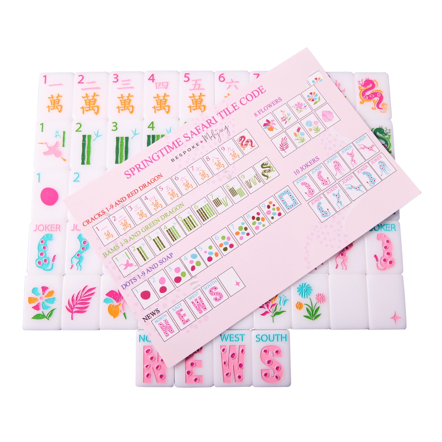 PREORDER - Springtime Safari - Bright White – Bespoke Mahjong