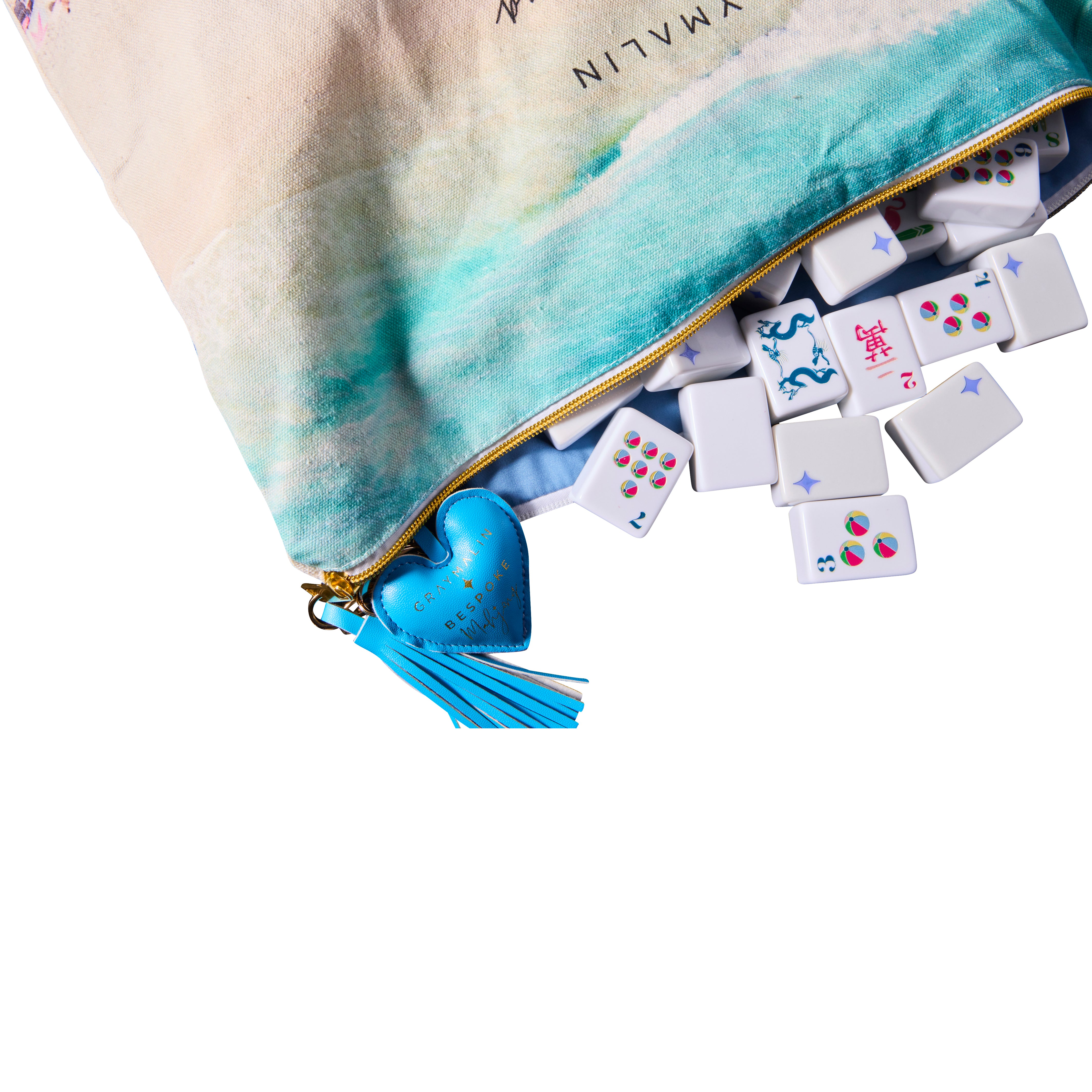 In Stock - Bespoke X Gray Malin Laguna Table - Pink and White