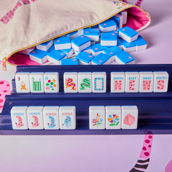 XL Mega Springtime Safari - Electric Blue – Bespoke Mahjong