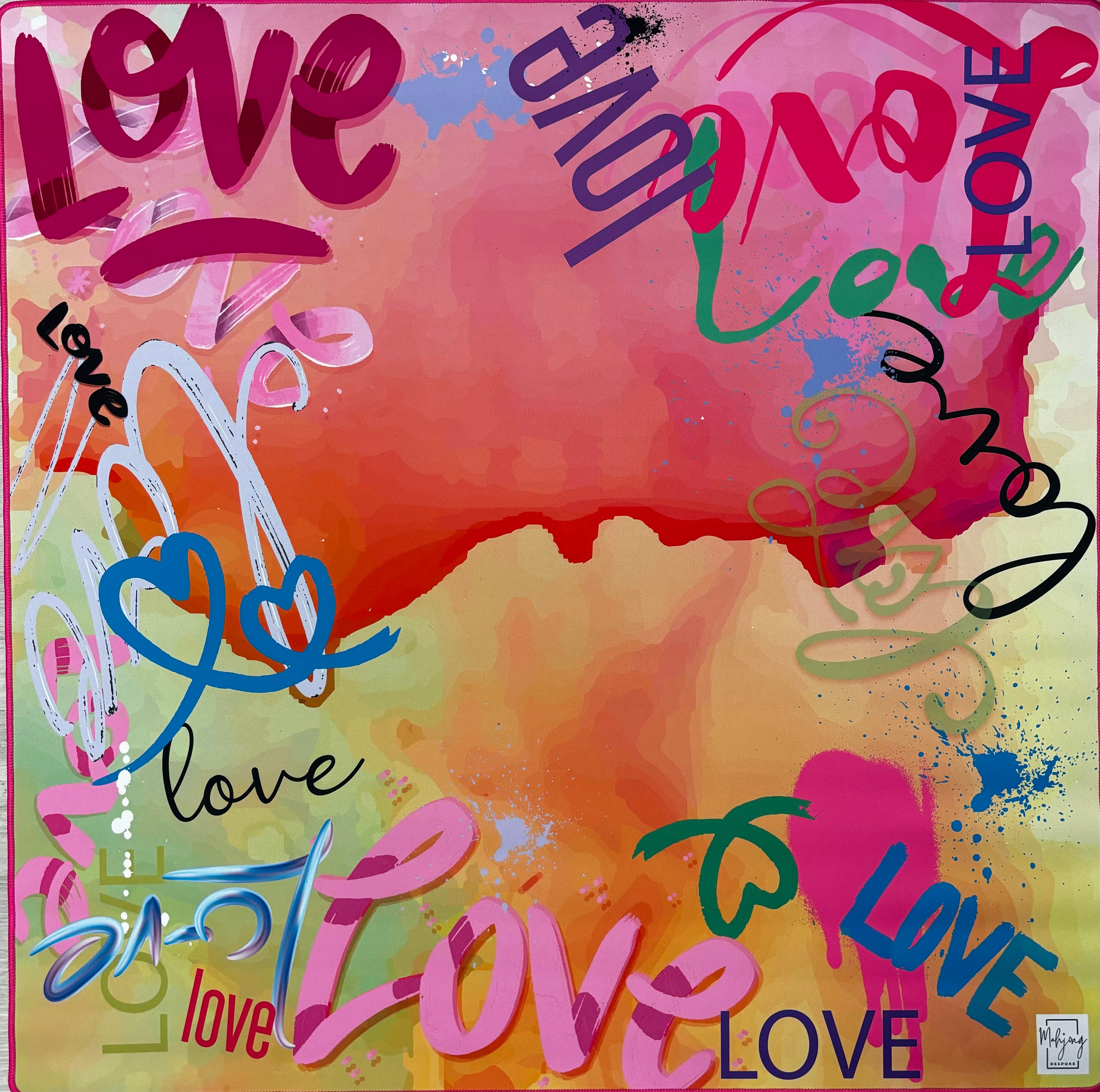 DOUBLE-SIDED MAT | Double the Fun/Love Graffiti Mat – Bespoke Mahjong