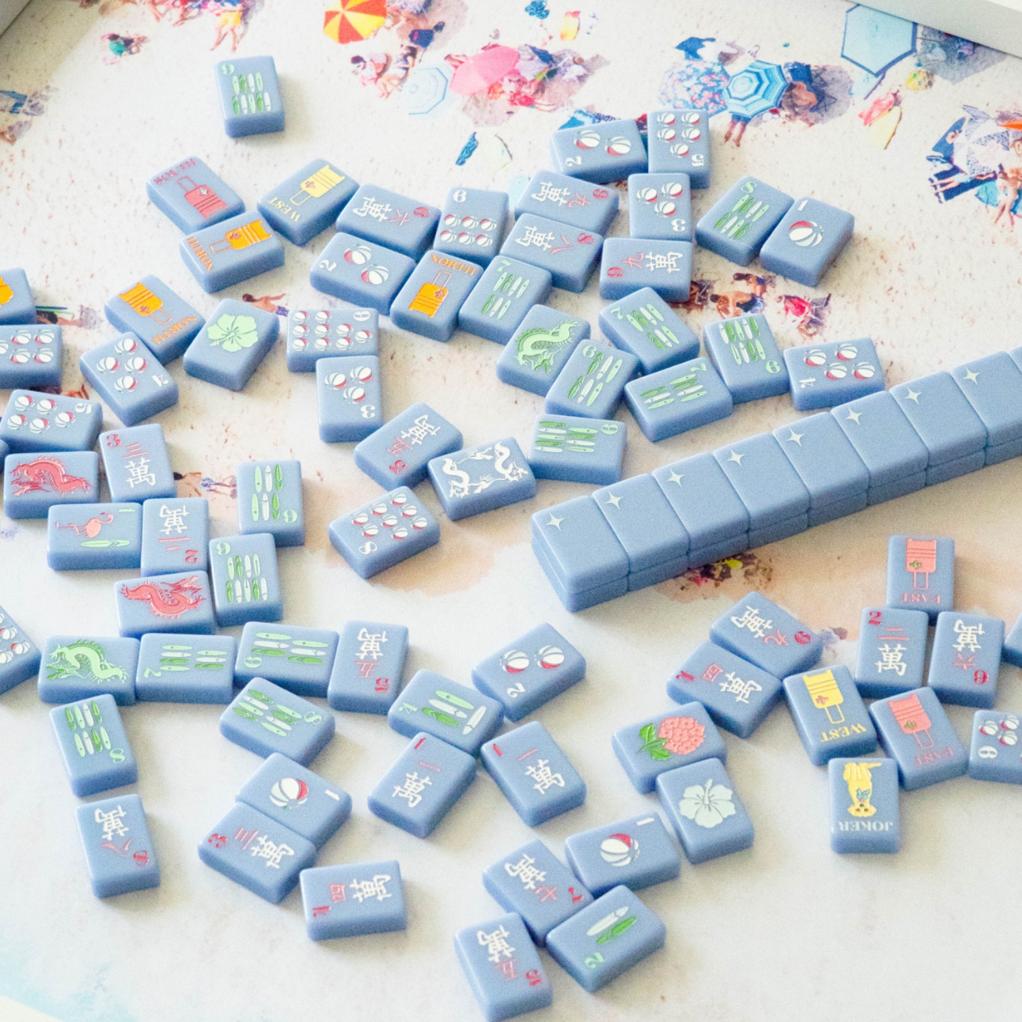 YEAR OF THE DRAGON MAT - PINK BLUSH – Bespoke Mahjong
