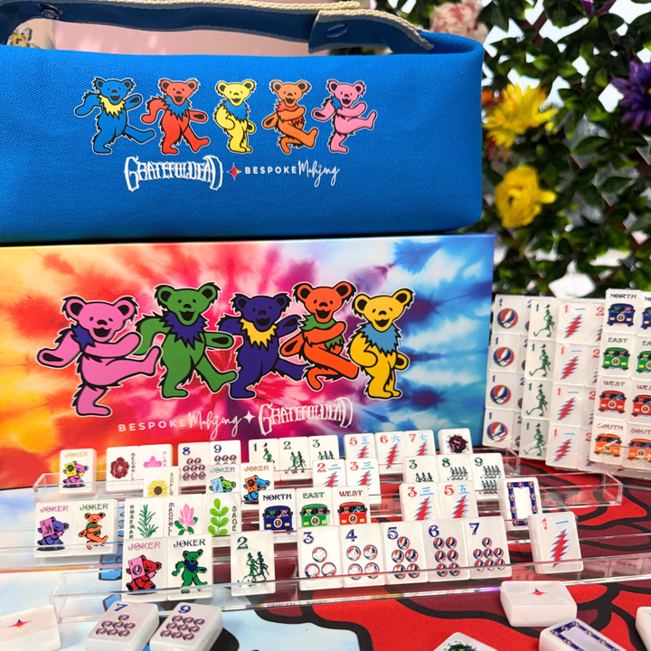 Grateful Dead x Bespoke Mahjong Travel Tiles Kit - COSMIC WHITE PEARL