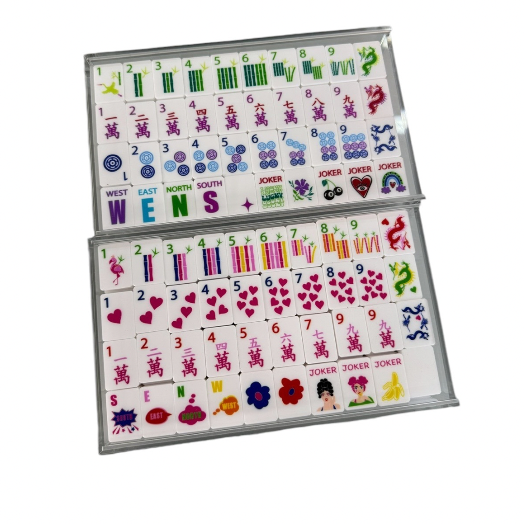 Mahjong Traditional Tiles Acrylic Storage Container - WHOLESALE