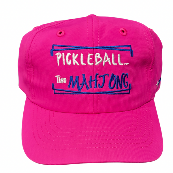 Pickleball then Mahjong Hat | HOTTIE PINK – Bespoke Mahjong