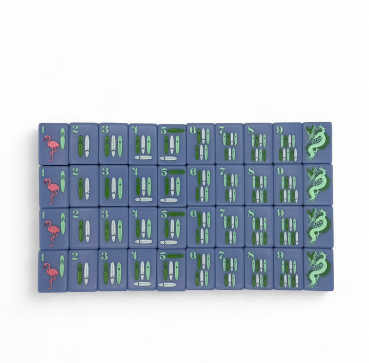 Bespoke X Gray Malin Beach Club Mahjong Tiles - Cabana Blue