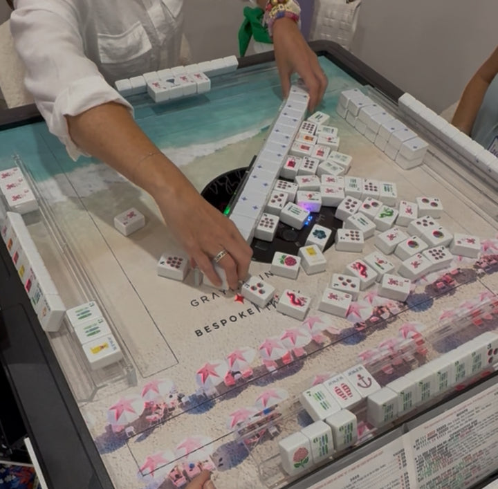Bespoke Mahjong X Gray Malin Beach Club XL Mega Tiles - Ocean Blue