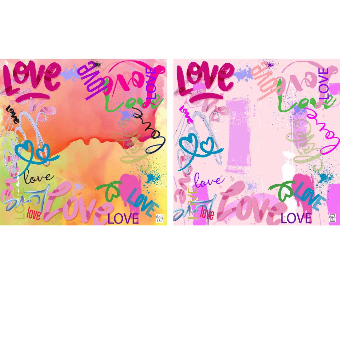 Bespoke Mahjong DOUBLE-SIDED MAT | Double the Fun/Love Graffiti Mat
