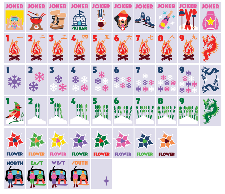 PREORDER - Après Mahjong Kit - Frosty Lilac Tiles