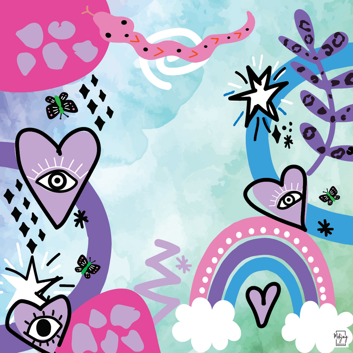 LUCKY CHARMS WATERCOLOR WHIMSY MAT