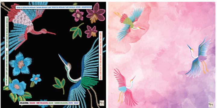 DOUBLE-SIDED MAT | Double the Fun/Cranes & Clouds Mat