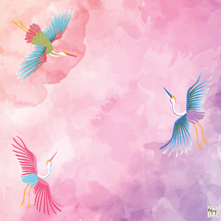 DOUBLE-SIDED MAT | Double the Fun/Cranes & Clouds Mat