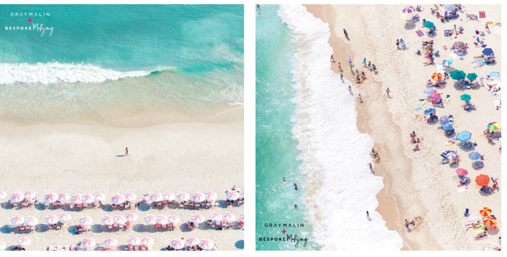 Bespoke Mahjong X Gray Malin DOUBLE-SIDED MAT | Double the Fun/Gray Malin Beach Club Mat
