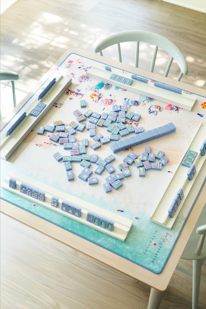 Bespoke Mahjong X Gray Malin Beach Club Mahjong Tiles - Cabana Blue