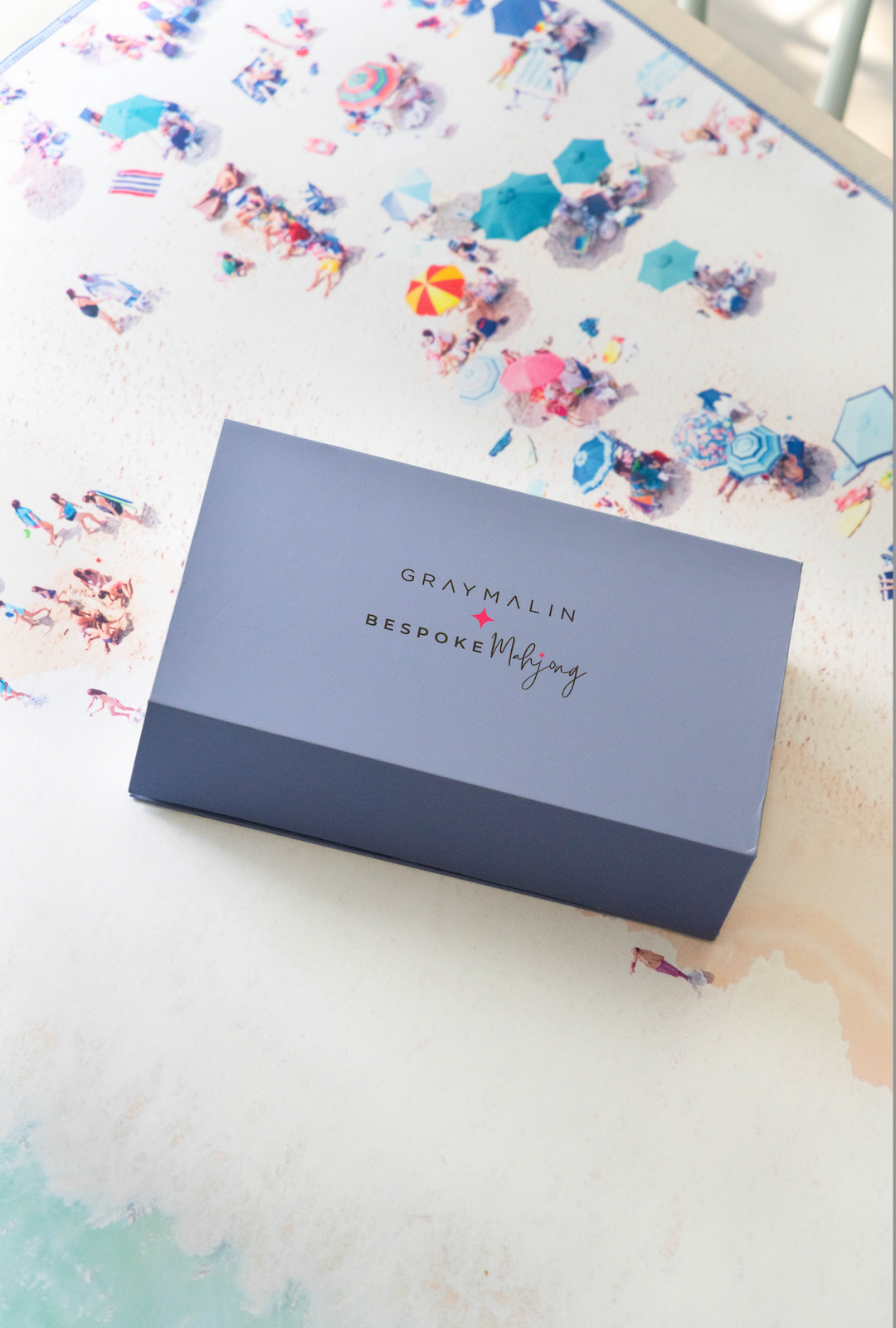 Bespoke Mahjong X Gray Malin Beach Club XL Mega Tiles - Ocean Blue