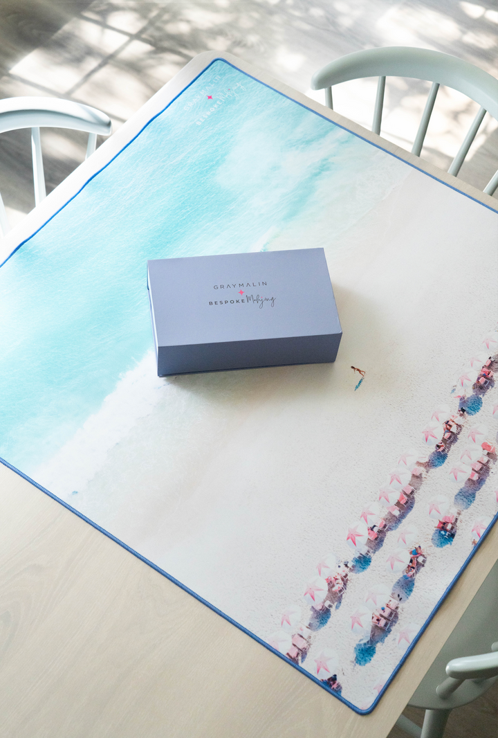 Bespoke Mahjong X Gray Malin Beach Club XL Mega Tiles - Ocean Blue