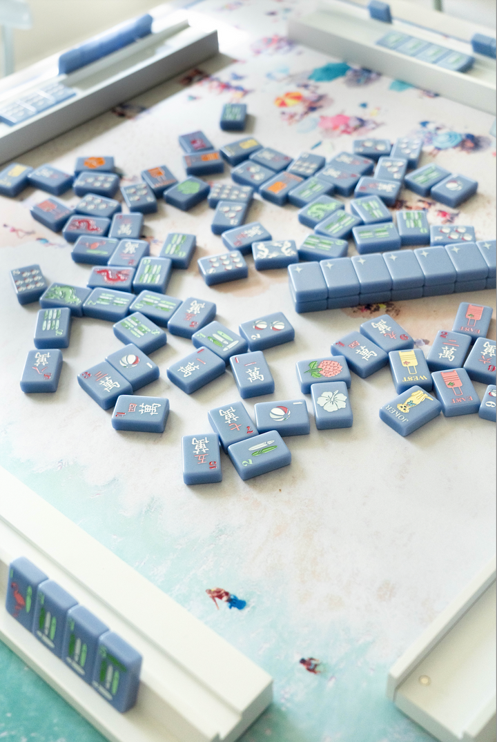 Bespoke Mahjong X Gray Malin Beach Club Mahjong Tiles - Cabana Blue