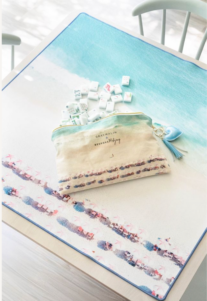 Bespoke Mahjong X Gray Malin Beach Club Mahjong Tiles - Cabana Blue