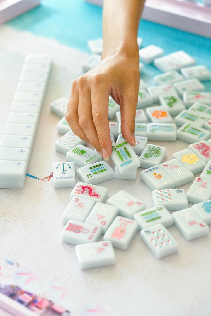 Bespoke Mahjong X Gray Malin Beach Club Mahjong Tiles - Ocean Blue
