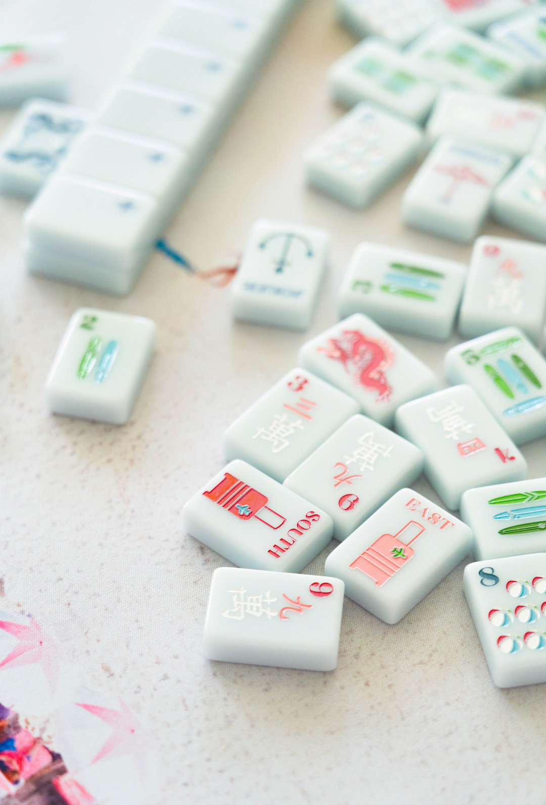 Bespoke Mahjong X Gray Malin Beach Club Mahjong Tiles - Ocean Blue
