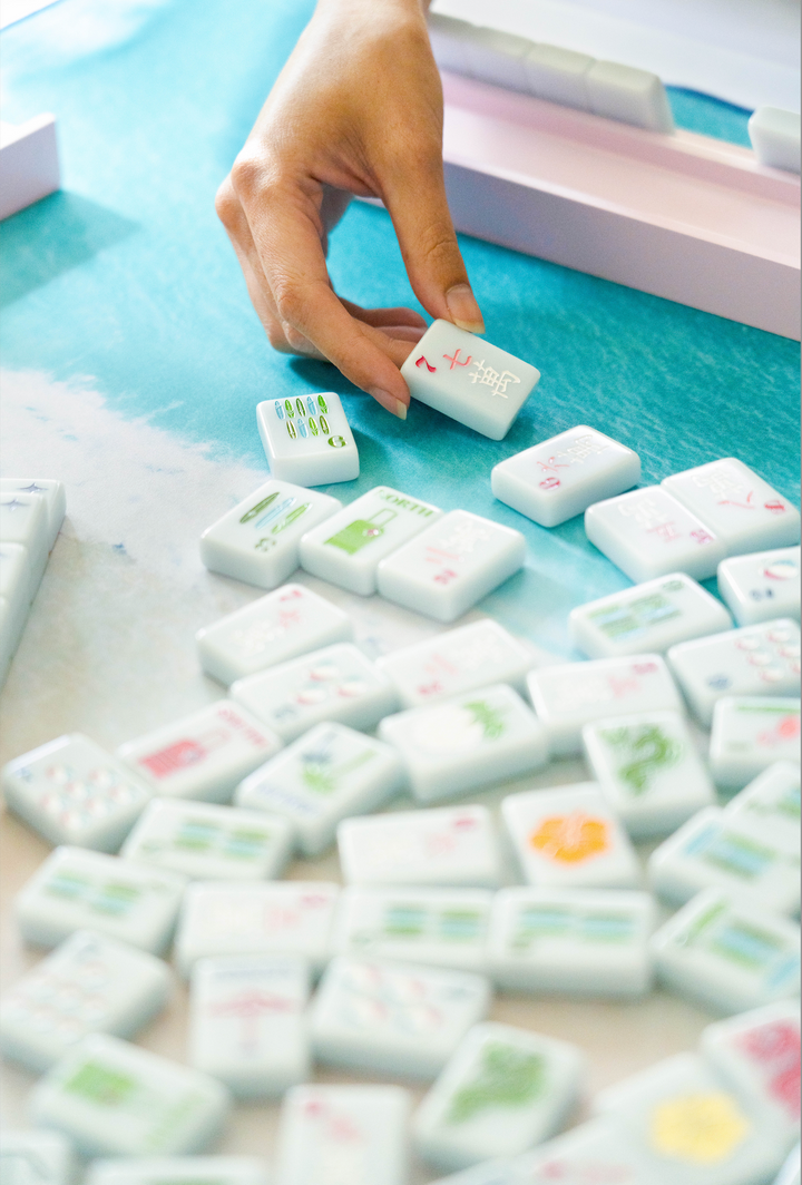 Bespoke Mahjong X Gray Malin Beach Club Mahjong Tiles - Ocean Blue