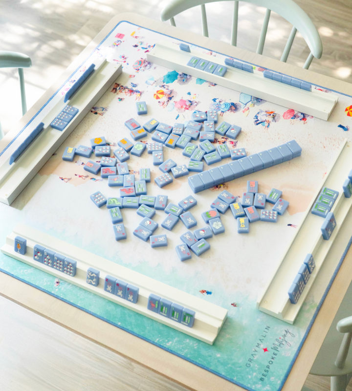 Bespoke Mahjong X Gray Malin Beach Club Mahjong Tiles - Cabana Blue