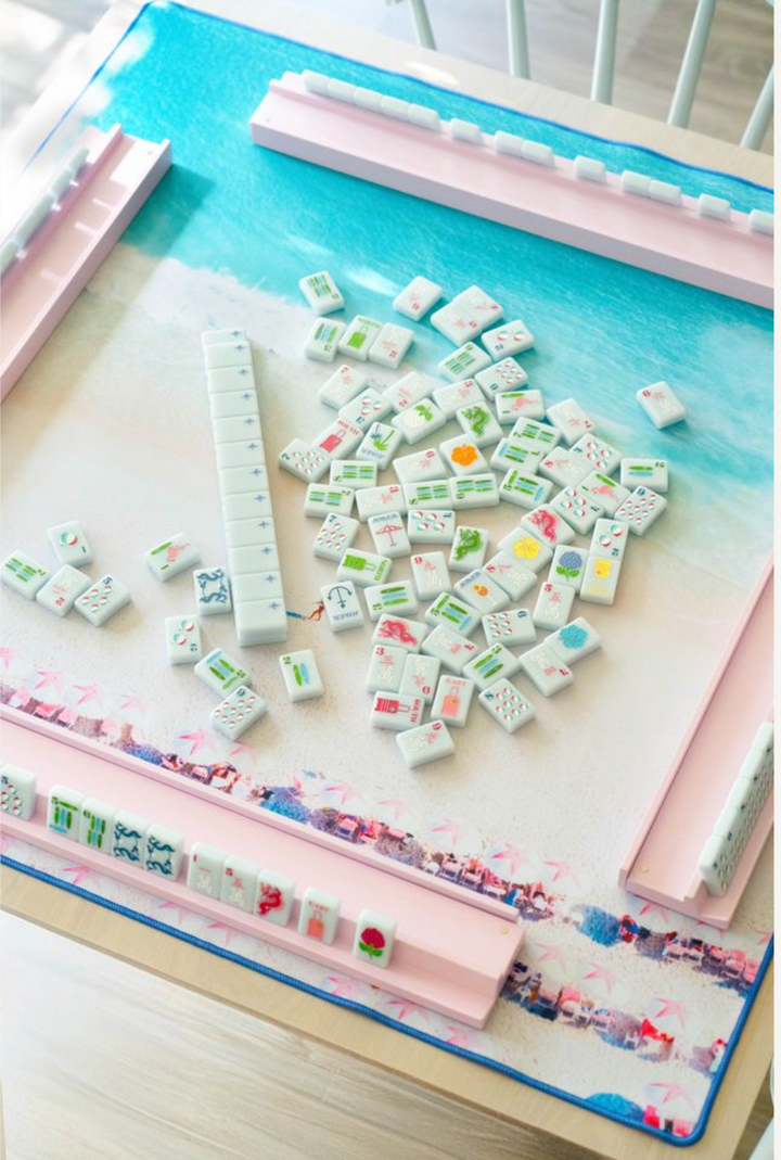 Bespoke Mahjong X Gray Malin Beach Club Mahjong Tiles - Ocean Blue