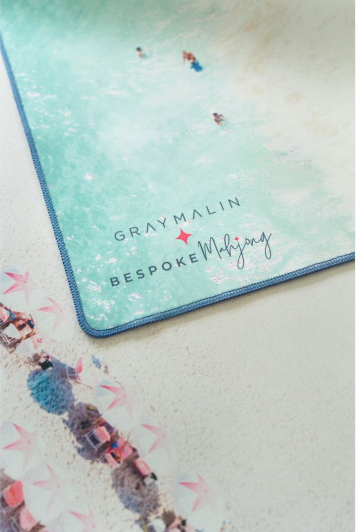 Bespoke Mahjong X Gray Malin DOUBLE-SIDED MAT | Double the Fun/Gray Malin Beach Club Mat