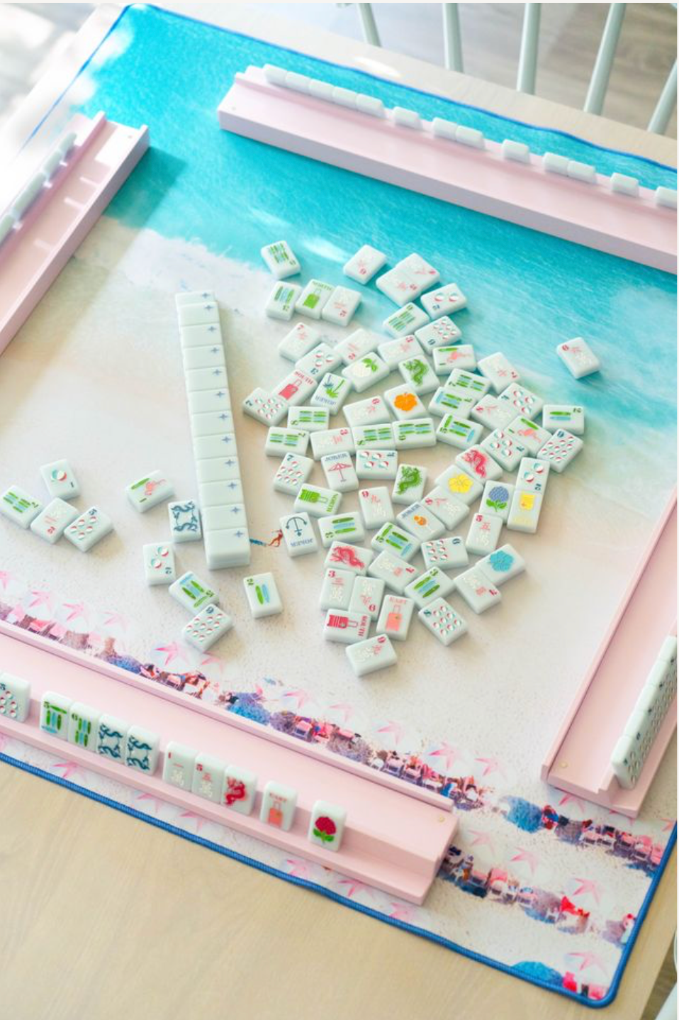 Bespoke Mahjong X Gray Malin DOUBLE-SIDED MAT | Double the Fun/Gray Malin Beach Club Mat