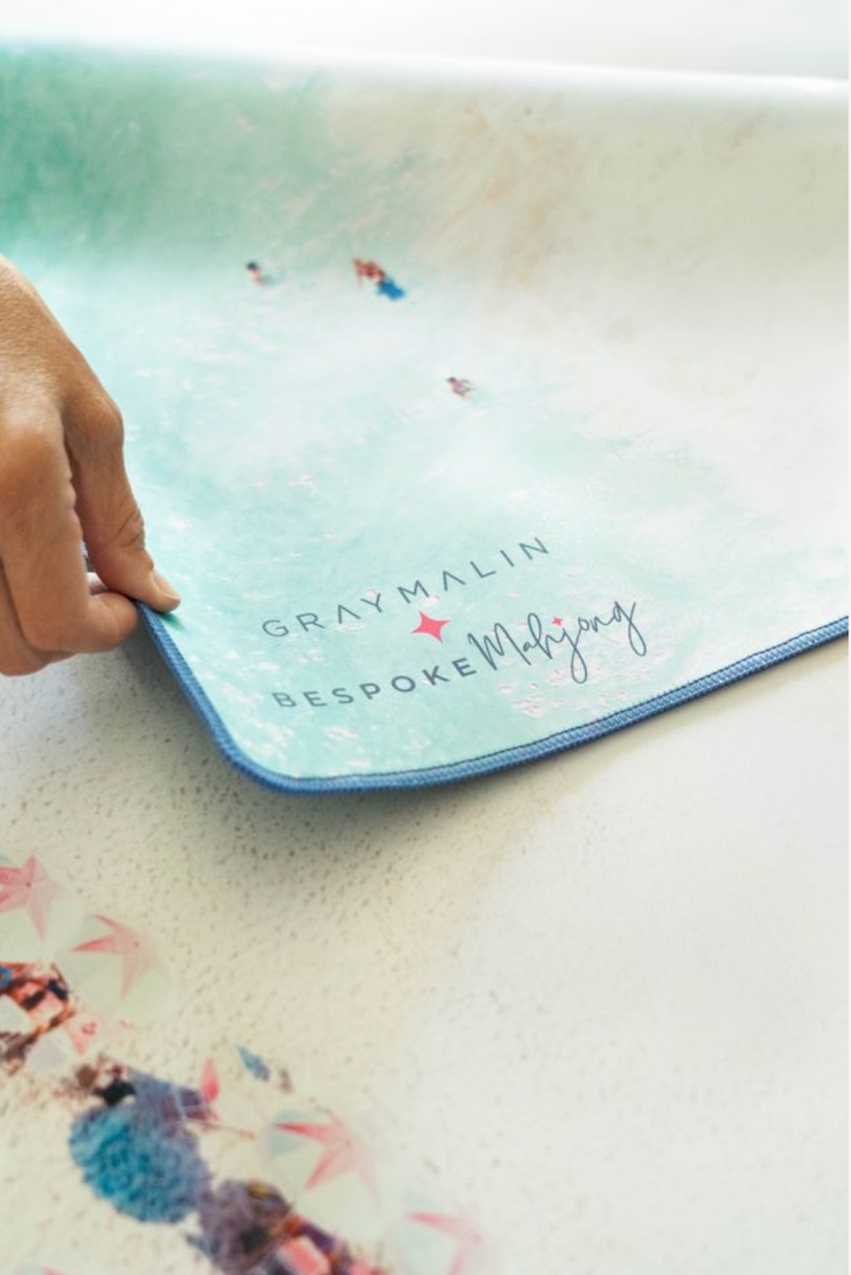 Bespoke Mahjong X Gray Malin DOUBLE-SIDED MAT | Double the Fun/Gray Malin Beach Club Mat