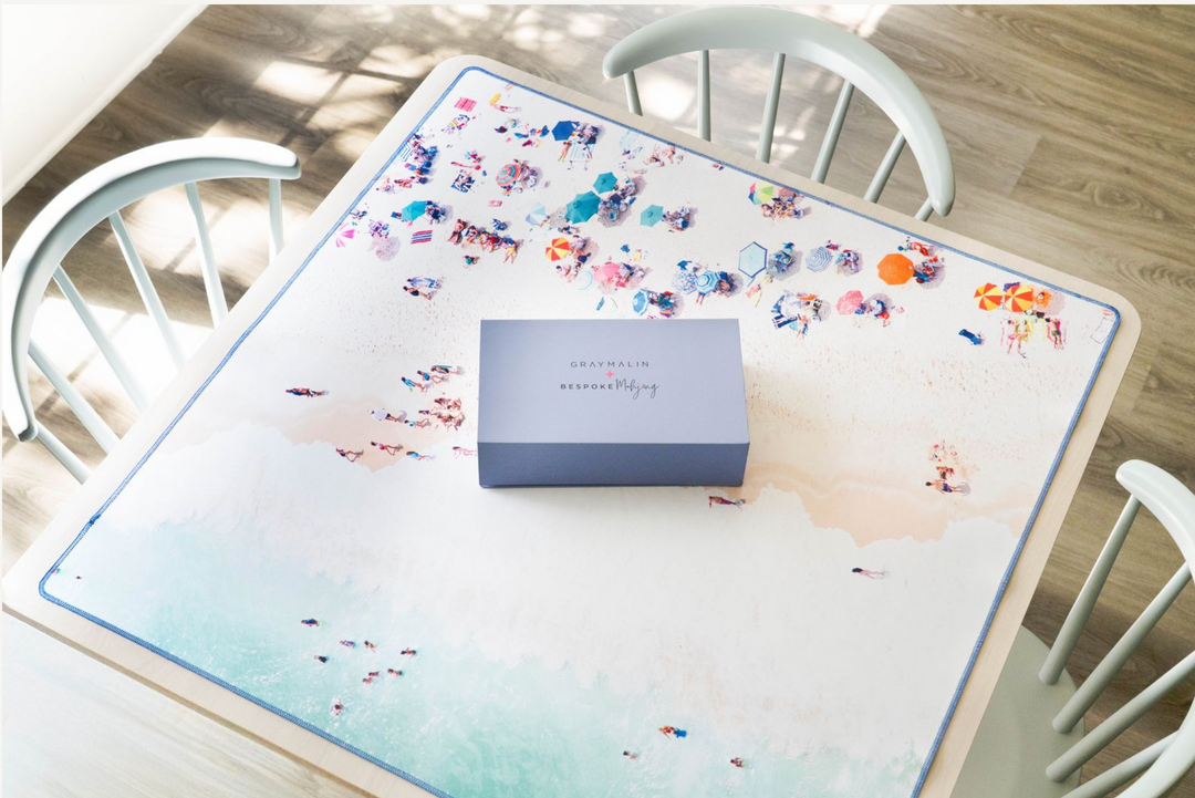 Bespoke Mahjong X Gray Malin DOUBLE-SIDED MAT | Double the Fun/Gray Malin Beach Club Mat
