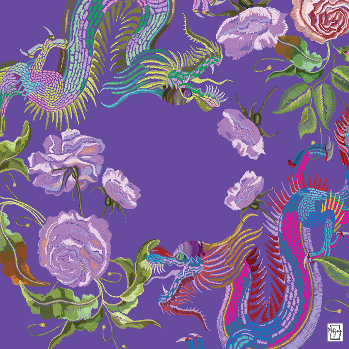PREORDER - YEAR OF THE DRAGON MAT - PLUM