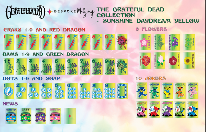 Grateful Dead x Bespoke Mahjong - SUNSHINE DAYDREAM TIE DYE PEARL