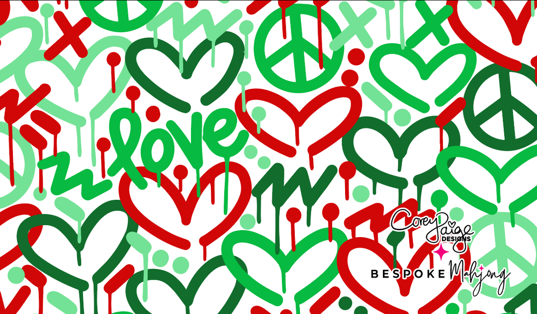 Bespoke X Corey Paige Holiday Love TIle Bag - Red/Green - Traditional Size
