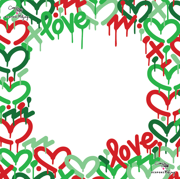 DOUBLE-SIDED MAT | Double the Fun/Bespoke x Corey Paige - HOLIDAY LOVE MAT - RED/GREEN