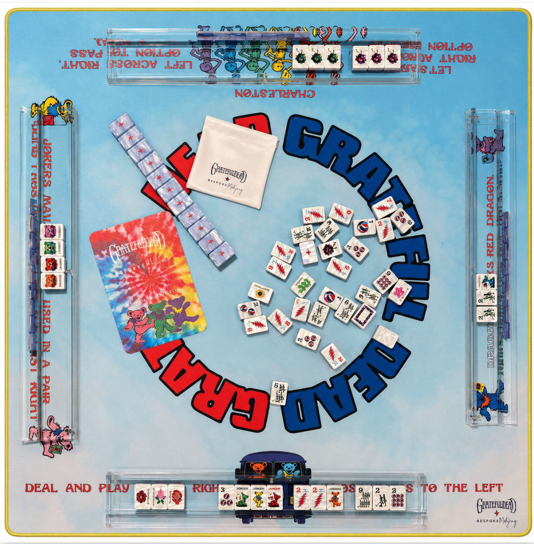 Grateful Dead x Bespoke Mahjong   - STEALIE BLUE TIE DYE PEARL