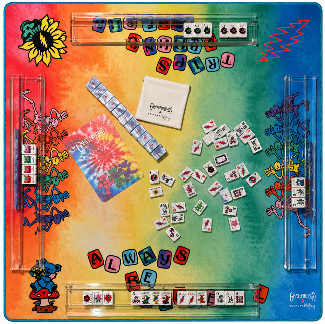 Grateful Dead x Bespoke Mahjong   - STEALIE BLUE TIE DYE PEARL