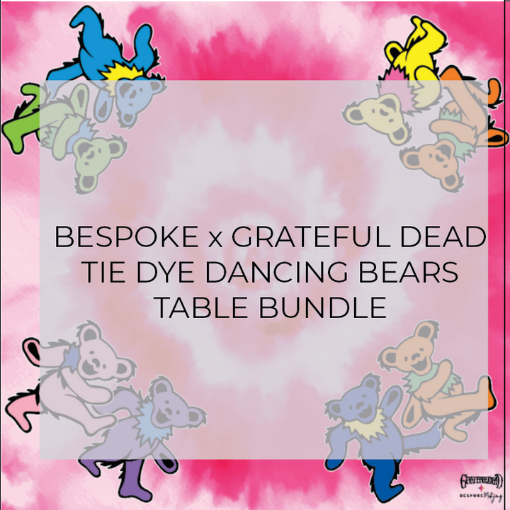 SPECIAL ORDER - THE LAGUNA TABLE - GRATEFUL DEAD x BESPOKE MAHJONG - TIE DYE DANCING BEARS