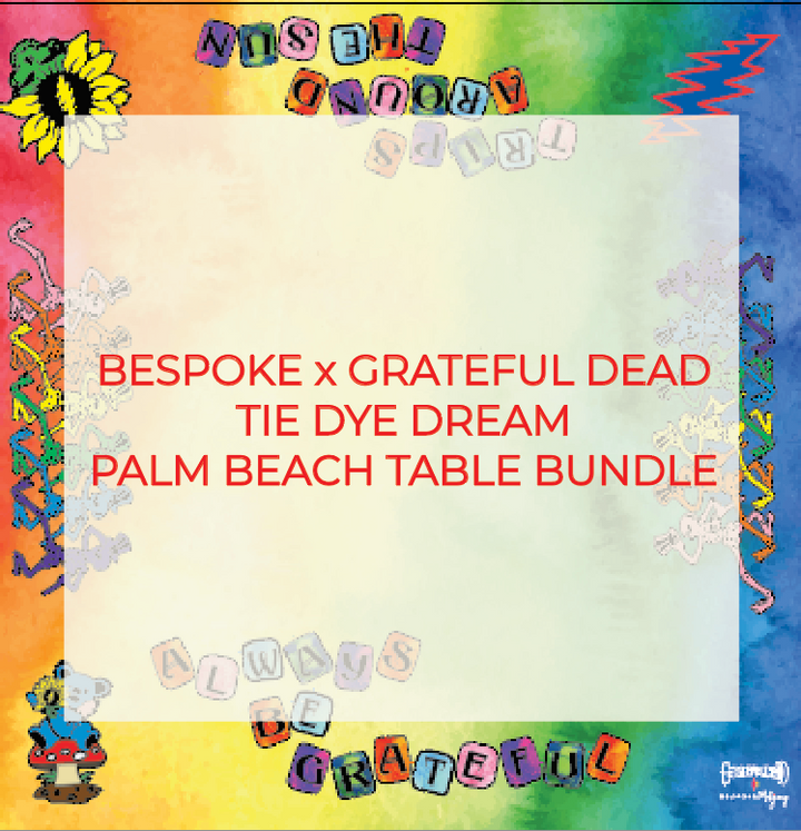 SPECIAL ORDER - THE PALM BEACH TABLE - GRATEFUL DEAD x BESPOKE MAHJONG - TIE DYE DREAM