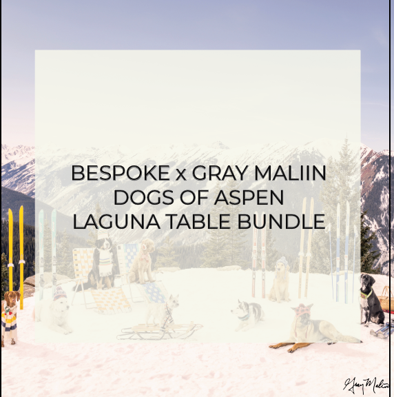 SPECIAL ORDER - Bespoke X Gray Malin Laguna Table - Dogs of Aspen