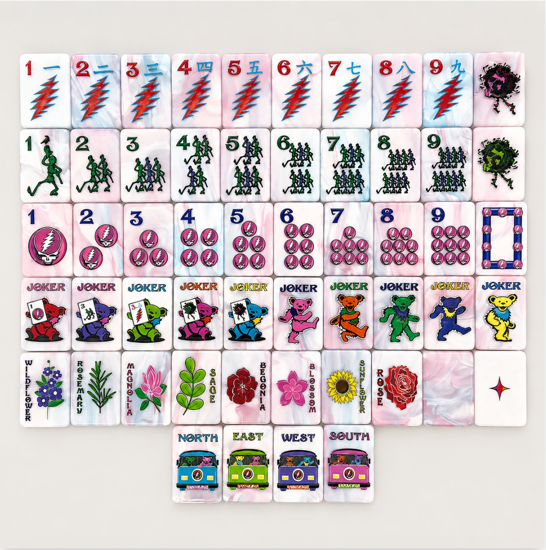 Grateful Dead x Bespoke Mahjong  - ROSE PINK TIE DYE PEARL