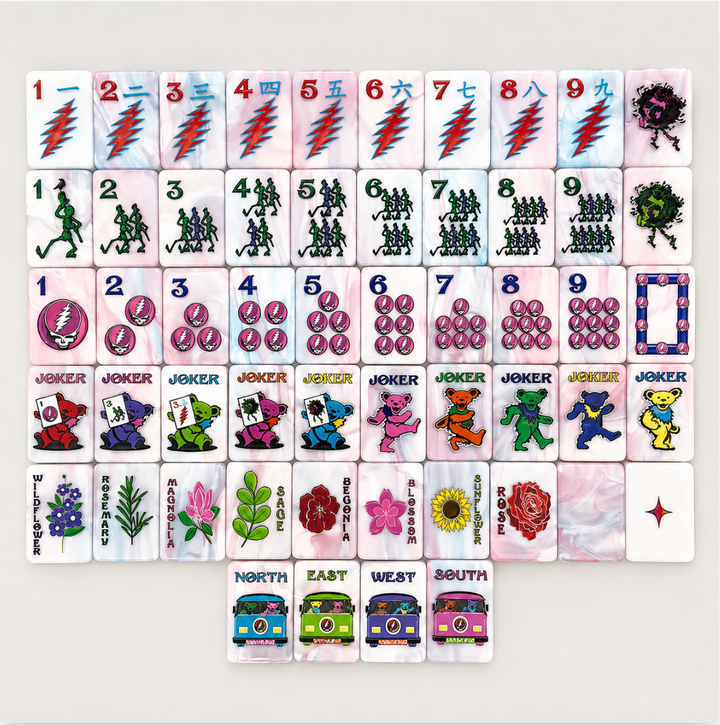Grateful Dead x Bespoke Mahjong  - ROSE PINK TIE DYE PEARL